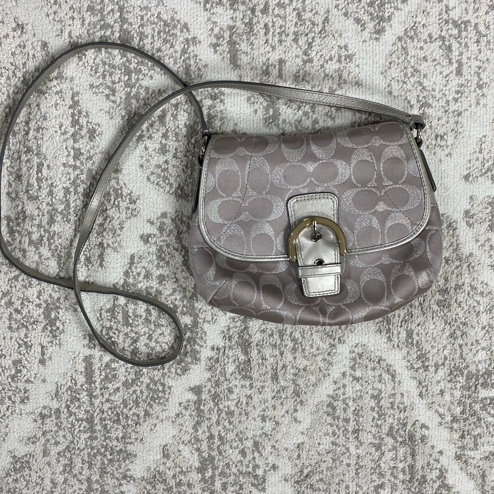 COACH Silver Crossbody Bag